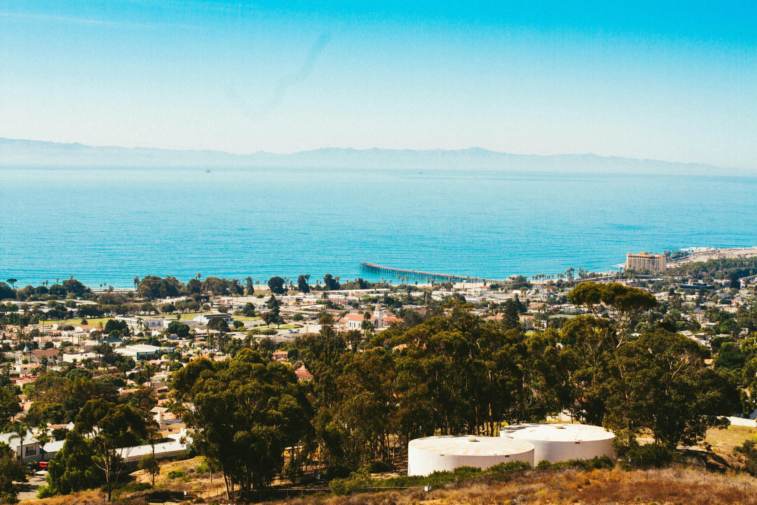 Scenic view of Ventura County coastline and city, highlighting areas served by Next Wave Cleaning Services